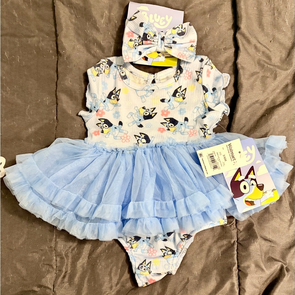 Bluey Baby Girls Tutu Set, 2-Piece, Size 3/6 Months